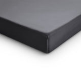100% Cotton Satin Split - Topper Fitted Sheet | Anthracite Grey | Queen 160 x 200cm (L) x 15cm (D) - The Bedding & Blankets Store