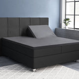 100% Cotton Satin Split - Topper Fitted Sheet | Anthracite Grey | Queen 160 x 200cm (L) x 15cm (D) - The Bedding & Blankets Store
