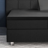 100% Cotton Satin Split - Topper Fitted Sheet | Black | Queen 160 x 200cm (L) x 15cm (D) - The Bedding & Blankets Store
