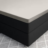 100% Cotton Satin Split - Topper Fitted Sheet | Cream | Queen 160 x 200cm (L) x 15cm (D) - The Bedding & Blankets Store