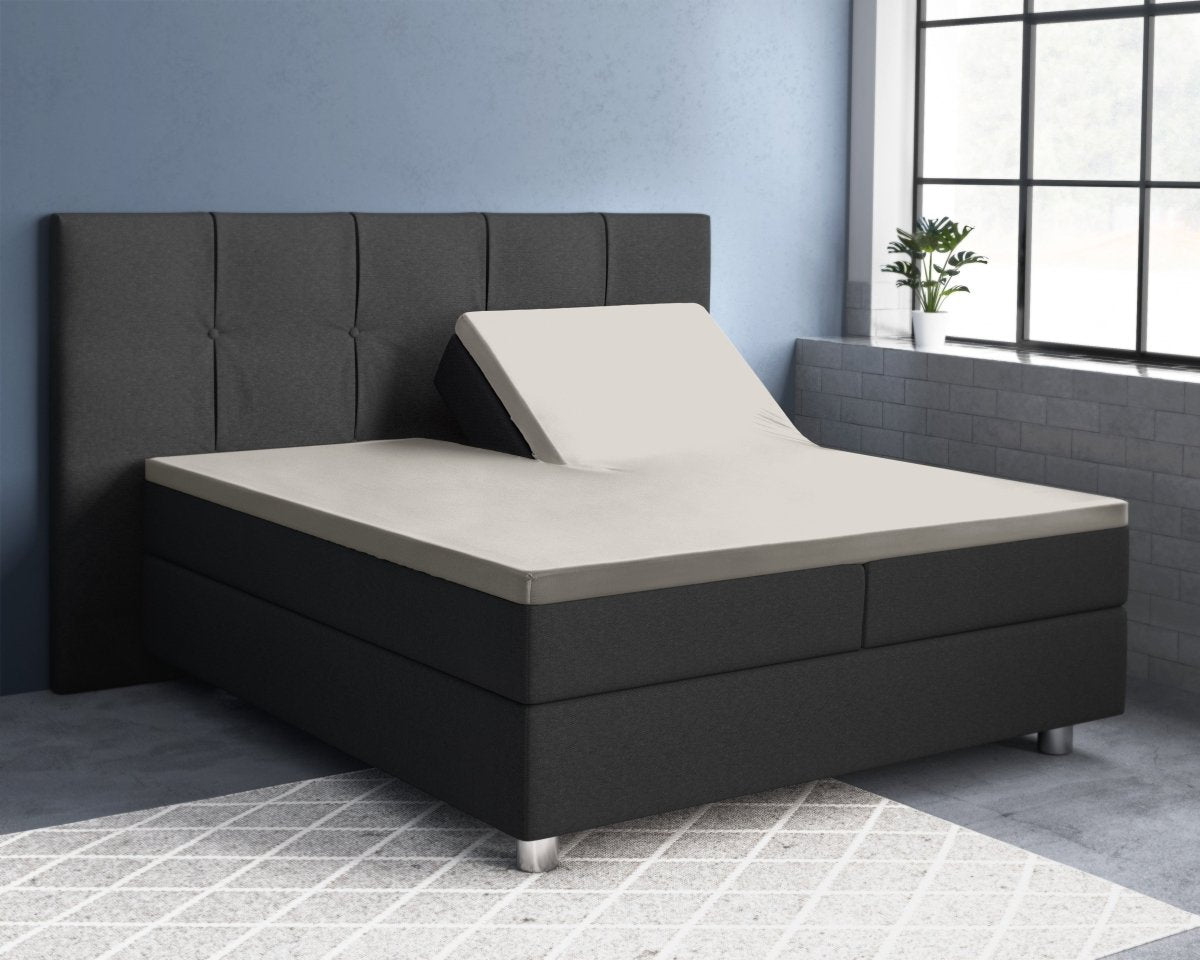 100% Cotton Satin Split - Topper Fitted Sheet | Cream | Queen 160 x 200cm (L) x 15cm (D) - The Bedding & Blankets Store