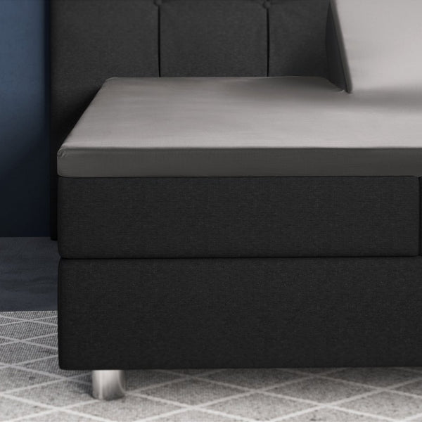 100% Cotton Satin Split - Topper Fitted Sheet | Grey | Queen 160 x 200cm (L) x 15cm (D) - The Bedding & Blankets Store