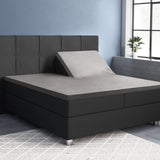 100% Cotton Satin Split - Topper Fitted Sheet | Grey | Queen 160 x 200cm (L) x 15cm (D) - The Bedding & Blankets Store