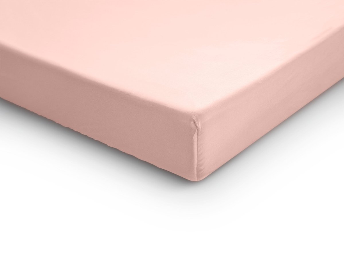 100% Cotton Satin Split - Topper Fitted Sheet | Pink | Queen 160 x 200cm (L) x 15cm (D) - The Bedding & Blankets Store