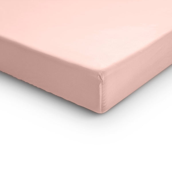100% Cotton Satin Split - Topper Fitted Sheet | Pink | Queen 160 x 200cm (L) x 15cm (D) - The Bedding & Blankets Store