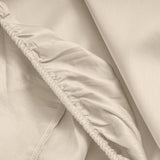 100% Cotton Satin Split - Topper Fitted Sheet | Sand | Queen 160 x 200cm (L) x 15cm (D) - The Bedding & Blankets Store
