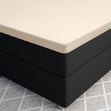 100% Cotton Satin Split - Topper Fitted Sheet | Sand | Queen 160 x 200cm (L) x 15cm (D) - The Bedding & Blankets Store