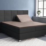 100% Cotton Satin Split - Topper Fitted Sheet | Taupe | Queen 160 x 200cm (L) x 15cm (D) - The Bedding & Blankets Store