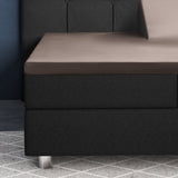 100% Cotton Satin Split - Topper Fitted Sheet | Taupe | Queen 160 x 200cm (L) x 15cm (D) - The Bedding & Blankets Store