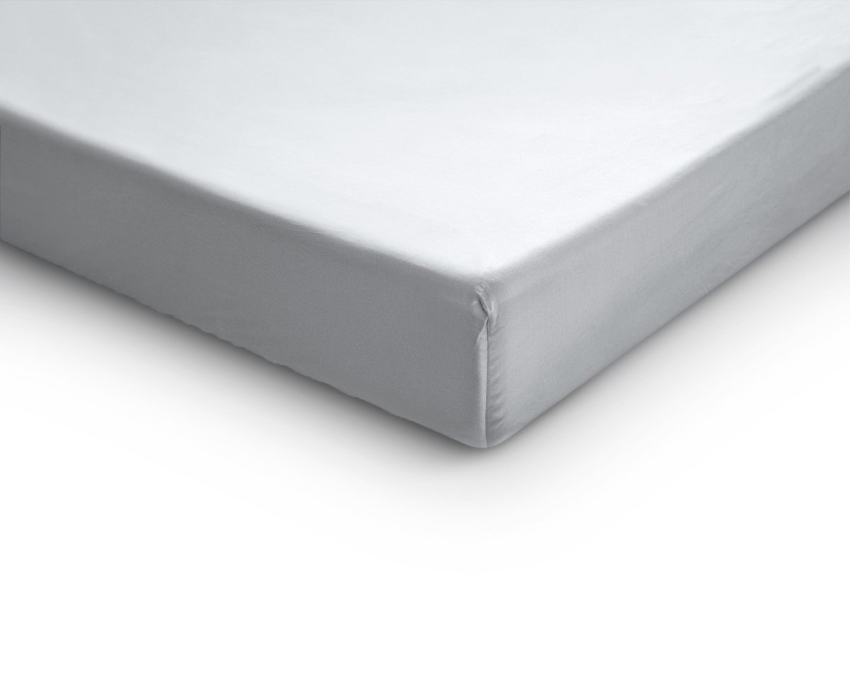 100% Cotton Satin Split - Topper Fitted Sheet | White | Queen 160 x 200cm (L) x 15cm (D) - The Bedding & Blankets Store