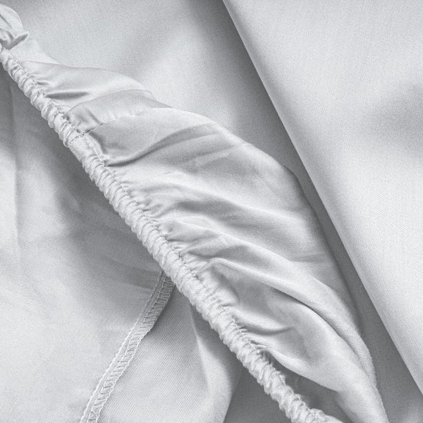 100% Cotton Satin Split - Topper Fitted Sheet | White | Queen 160 x 200cm (L) x 15cm (D) - The Bedding & Blankets Store