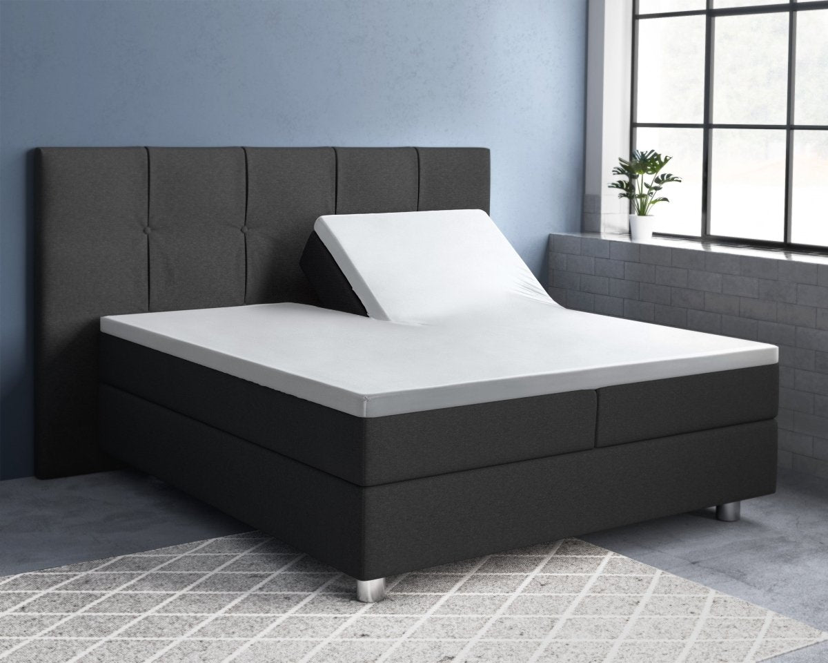 100% Cotton Satin Split - Topper Fitted Sheet | White | Queen 160 x 200cm (L) x 15cm (D) - The Bedding & Blankets Store