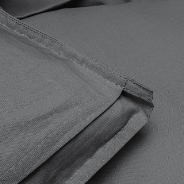 100% Egyptian Cotton Duvet Cover Set Solid | Anthracite | Single - 135cm (W) x 200cm (L) - The Bedding & Blankets Store