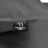 100% Egyptian Cotton Duvet Cover Set Solid | Anthracite | Single - 135cm (W) x 200cm (L) - The Bedding & Blankets Store