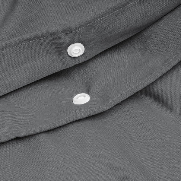 100% Egyptian Cotton Duvet Cover Set Solid | Anthracite | Single - 135cm (W) x 200cm (L) - The Bedding & Blankets Store