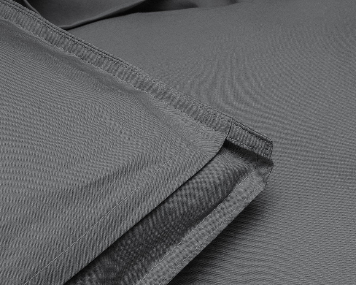 100% Egyptian Cotton Duvet Cover Set Solid | Anthracite | Single - 135cm (W) x 200cm (L) - The Bedding & Blankets Store