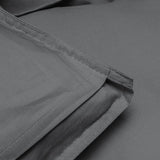 100% Egyptian Cotton Duvet Cover Set Solid | Anthracite | Single - 135cm (W) x 200cm (L) - The Bedding & Blankets Store