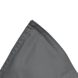 100% Egyptian Cotton Duvet Cover Set Solid | Anthracite | Single - 135cm (W) x 200cm (L) - The Bedding & Blankets Store