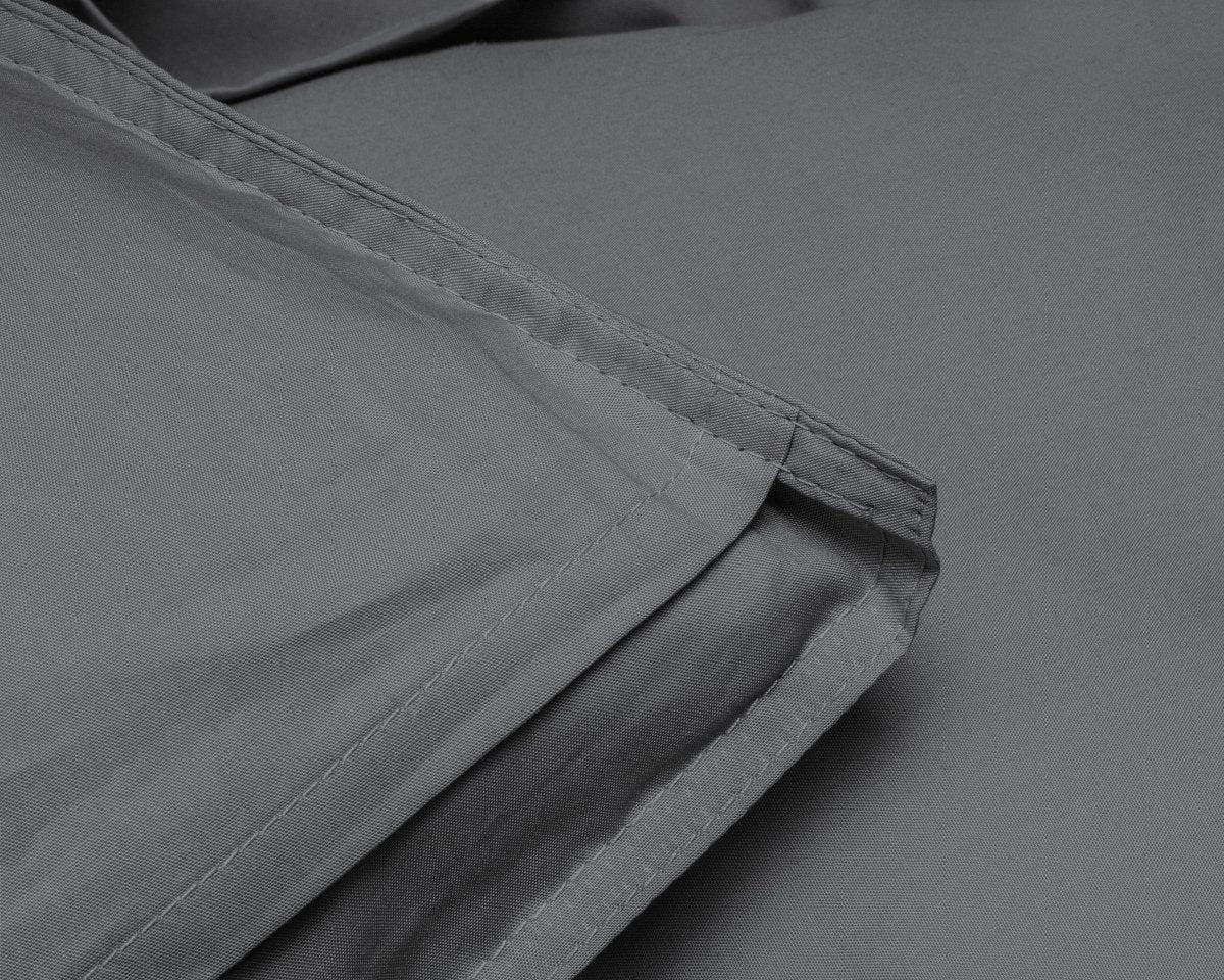 100% Egyptian Cotton Duvet Cover Set Solid | Anthracite | Single - 135cm (W) x 200cm (L) - The Bedding & Blankets Store