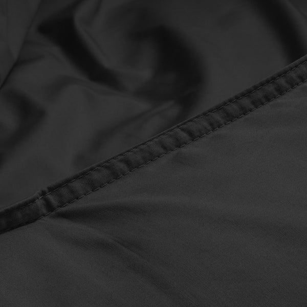 100% Egyptian Cotton Duvet Cover Set Solid | Black | Single - 135cm (W) x 200cm (L) - The Bedding & Blankets Store