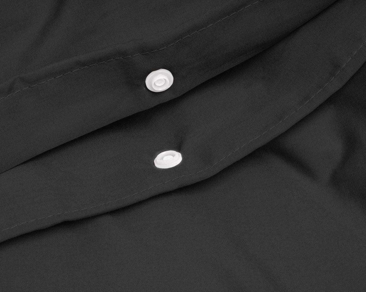 100% Egyptian Cotton Duvet Cover Set Solid | Black | Single - 135cm (W) x 200cm (L) - The Bedding & Blankets Store