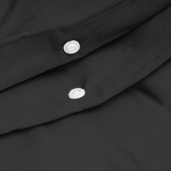 100% Egyptian Cotton Duvet Cover Set Solid | Black | Single - 135cm (W) x 200cm (L) - The Bedding & Blankets Store