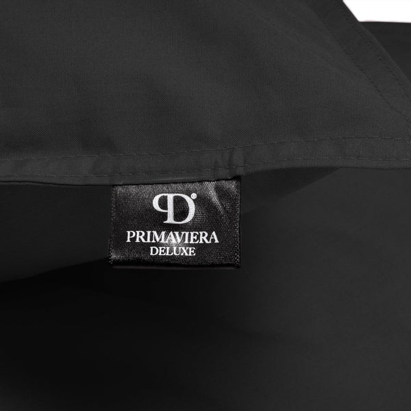 100% Egyptian Cotton Duvet Cover Set Solid | Black | Single - 135cm (W) x 200cm (L) - The Bedding & Blankets Store