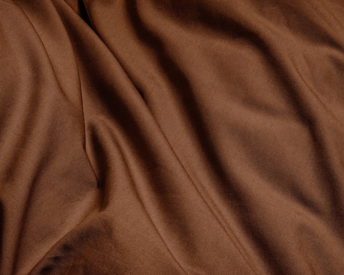 100% Egyptian Cotton Duvet Cover Set Solid | Brown | Single - 135cm (W) x 200cm (L) - The Bedding & Blankets Store