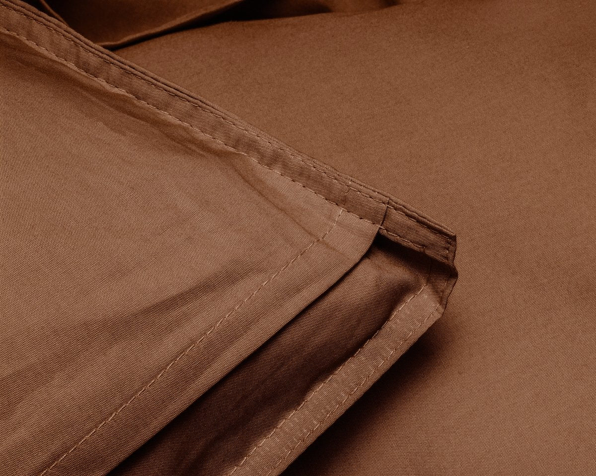 100% Egyptian Cotton Duvet Cover Set Solid | Brown | Single - 135cm (W) x 200cm (L) - The Bedding & Blankets Store