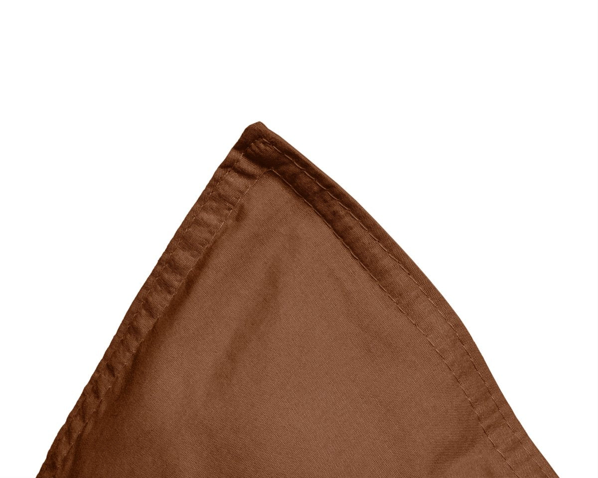 100% Egyptian Cotton Duvet Cover Set Solid | Brown | Single - 135cm (W) x 200cm (L) - The Bedding & Blankets Store