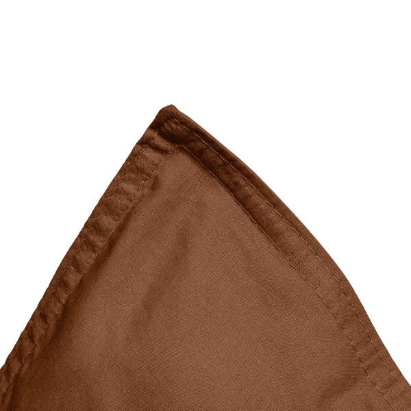 100% Egyptian Cotton Duvet Cover Set Solid | Brown | Single - 135cm (W) x 200cm (L) - The Bedding & Blankets Store