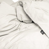100% Egyptian Cotton Duvet Cover Set Solid | Cream | Single - 135cm (W) x 200cm (L) - The Bedding & Blankets Store