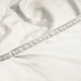 100% Egyptian Cotton Duvet Cover Set Solid | Cream | Single - 135cm (W) x 200cm (L) - The Bedding & Blankets Store