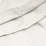 100% Egyptian Cotton Duvet Cover Set Solid | Cream | Single - 135cm (W) x 200cm (L) - The Bedding & Blankets Store