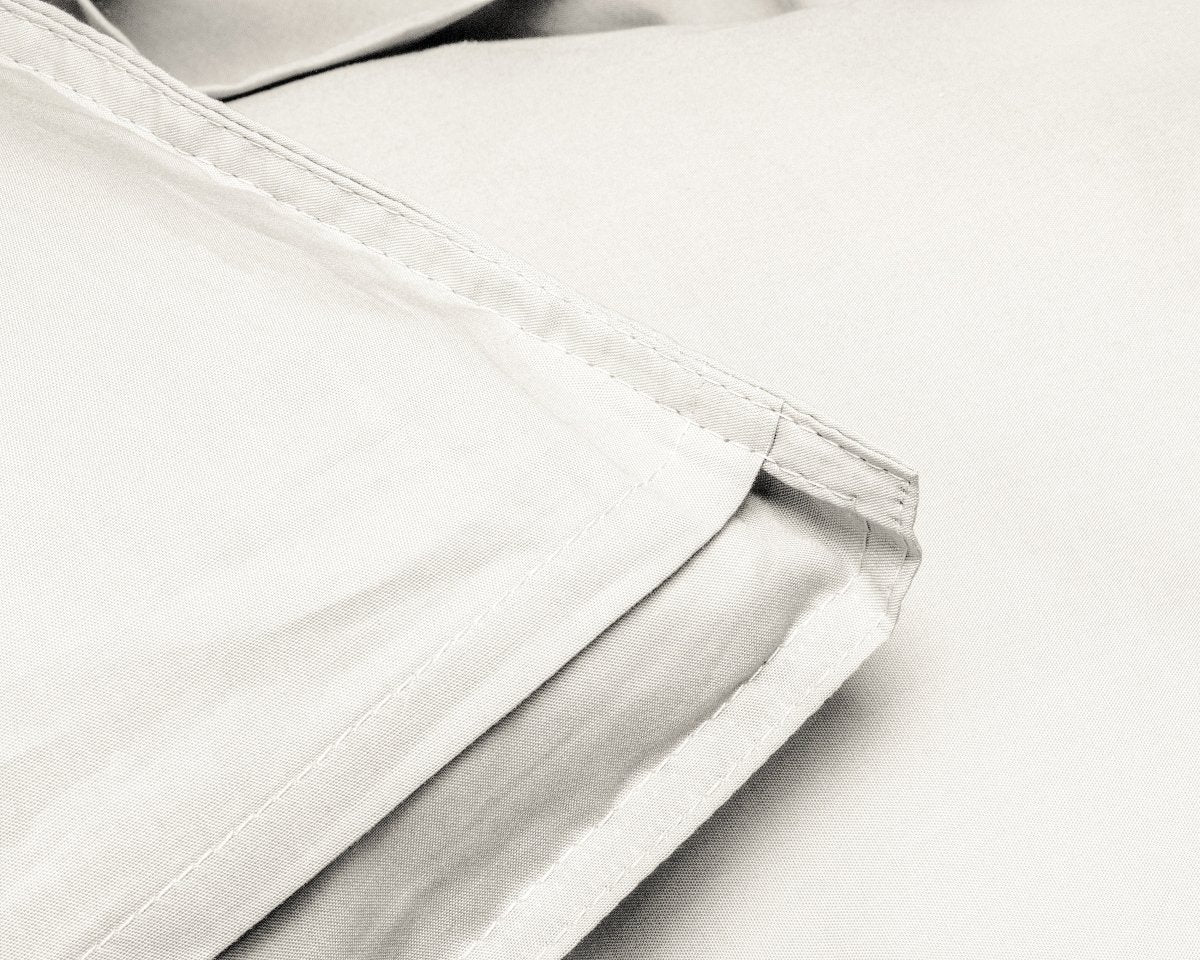 100% Egyptian Cotton Duvet Cover Set Solid | Cream | Single - 135cm (W) x 200cm (L) - The Bedding & Blankets Store