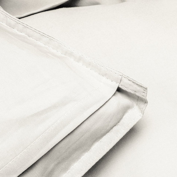 100% Egyptian Cotton Duvet Cover Set Solid | Cream | Single - 135cm (W) x 200cm (L) - The Bedding & Blankets Store