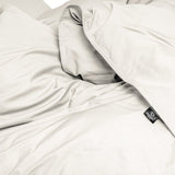 100% Egyptian Cotton Duvet Cover Set Solid | Cream | Single - 135cm (W) x 200cm (L) - The Bedding & Blankets Store