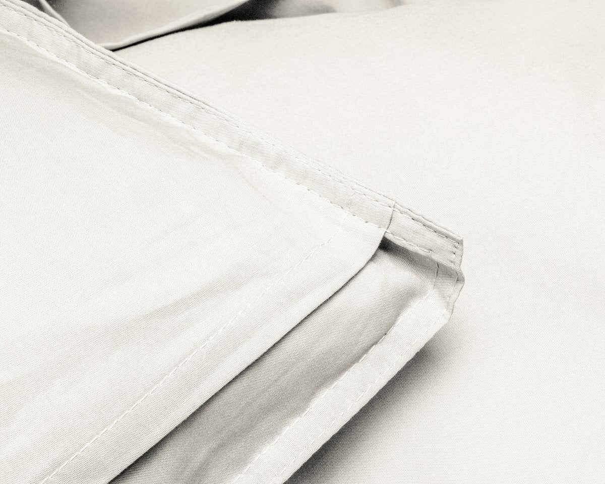 100% Egyptian Cotton Duvet Cover Set Solid | Cream | Single - 135cm (W) x 200cm (L) - The Bedding & Blankets Store