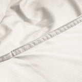 100% Egyptian Cotton Duvet Cover Set Solid | Cream | Single - 135cm (W) x 200cm (L) - The Bedding & Blankets Store