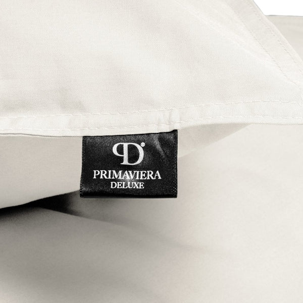 100% Egyptian Cotton Duvet Cover Set Solid | Cream | Single - 135cm (W) x 200cm (L) - The Bedding & Blankets Store