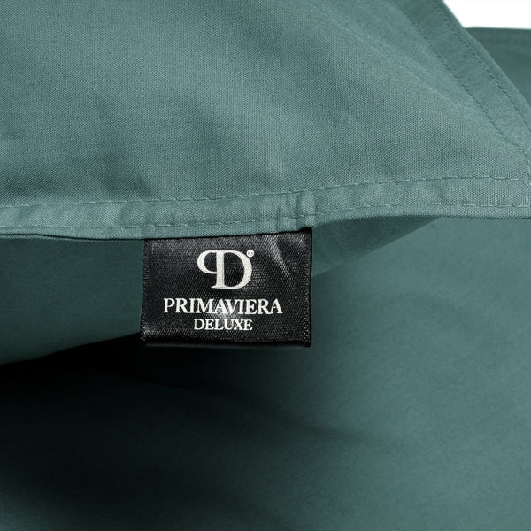 100% Egyptian Cotton Duvet Cover Set Solid | Dark Green | Single - 135cm (W) x 200cm (L) - The Bedding & Blankets Store