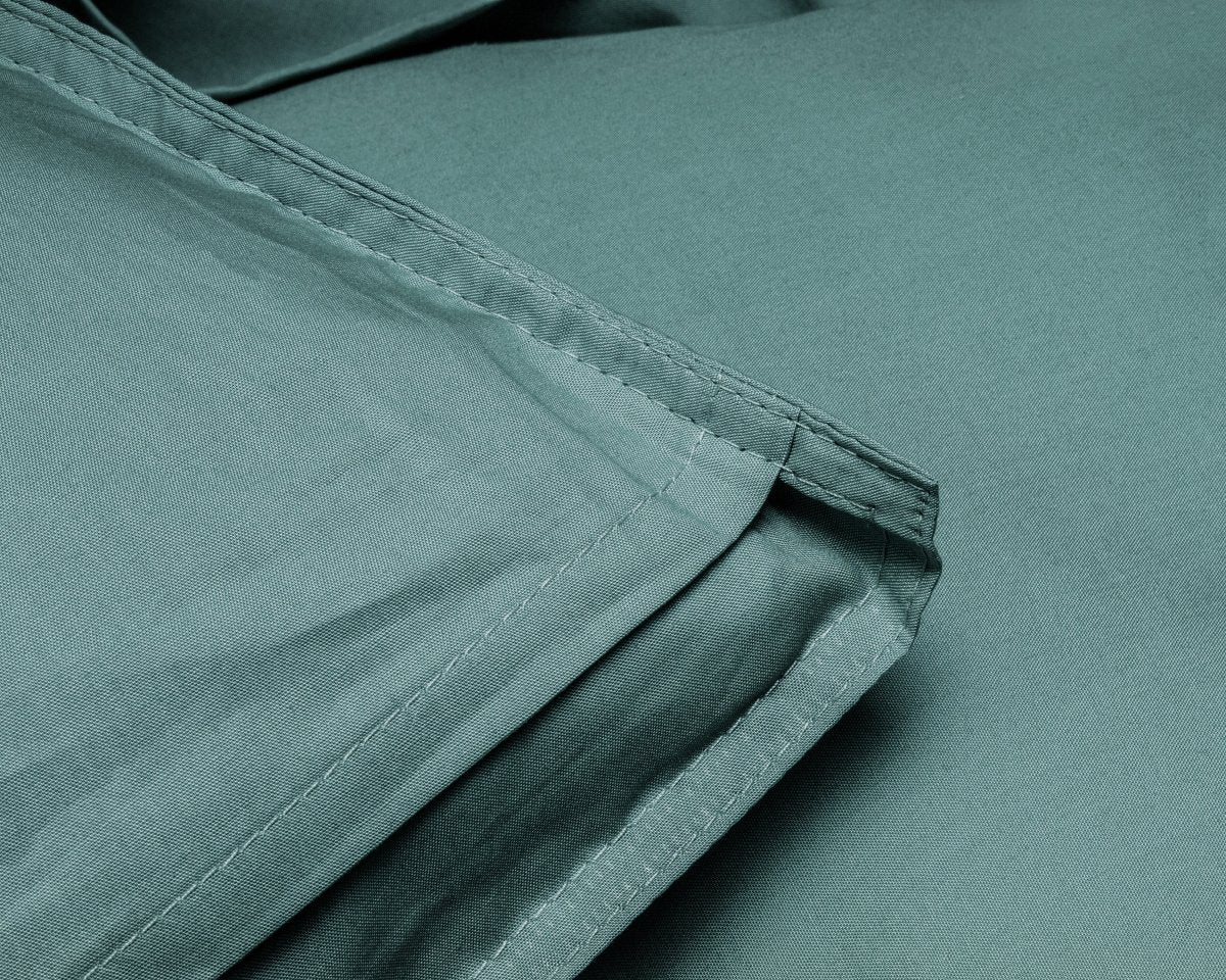 100% Egyptian Cotton Duvet Cover Set Solid | Dark Green | Single - 135cm (W) x 200cm (L) - The Bedding & Blankets Store