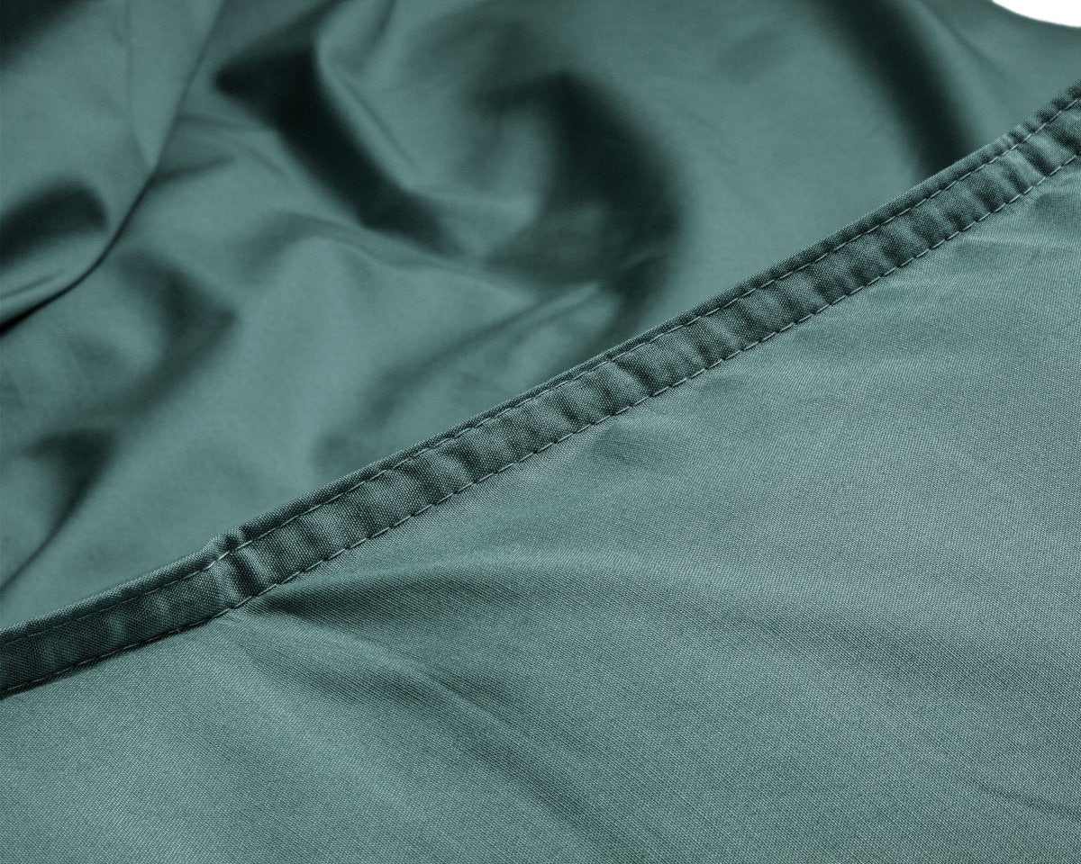 100% Egyptian Cotton Duvet Cover Set Solid | Dark Green | Single - 135cm (W) x 200cm (L) - The Bedding & Blankets Store