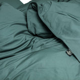100% Egyptian Cotton Duvet Cover Set Solid | Dark Green | Single - 135cm (W) x 200cm (L) - The Bedding & Blankets Store