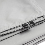 100% Egyptian Cotton Duvet Cover Set Solid | Grey | Single - 135cm (W) x 200cm (L) - The Bedding & Blankets Store