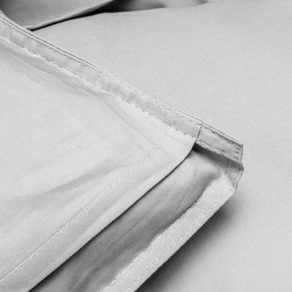 100% Egyptian Cotton Duvet Cover Set Solid | Grey | Single - 135cm (W) x 200cm (L) - The Bedding & Blankets Store
