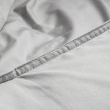 100% Egyptian Cotton Duvet Cover Set Solid | Grey | Single - 135cm (W) x 200cm (L) - The Bedding & Blankets Store