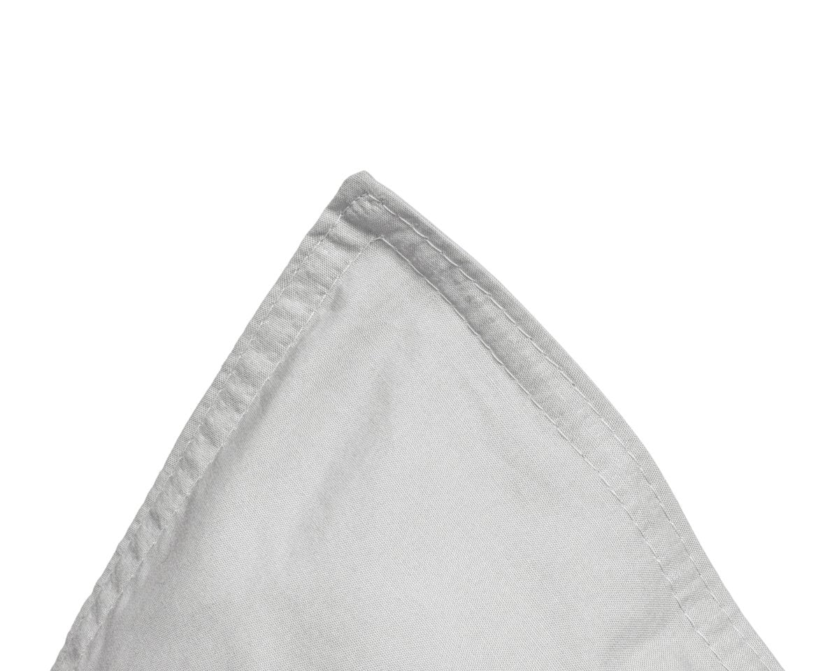 100% Egyptian Cotton Duvet Cover Set Solid | Grey | Single - 135cm (W) x 200cm (L) - The Bedding & Blankets Store