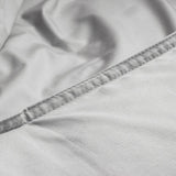100% Egyptian Cotton Duvet Cover Set Solid | Grey | Single - 135cm (W) x 200cm (L) - The Bedding & Blankets Store