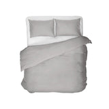 100% Egyptian Cotton Duvet Cover Set Solid | Grey | Single - 135cm (W) x 200cm (L) - The Bedding & Blankets Store